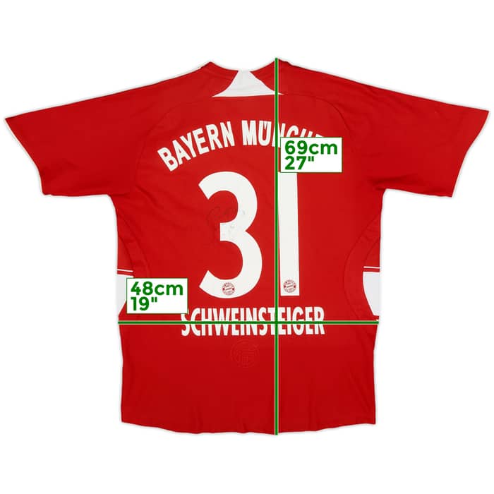 2007-08 Bayern Munich Signed Home Shirt Schweinsteiger #31 - 7/10 - (L.Boys)