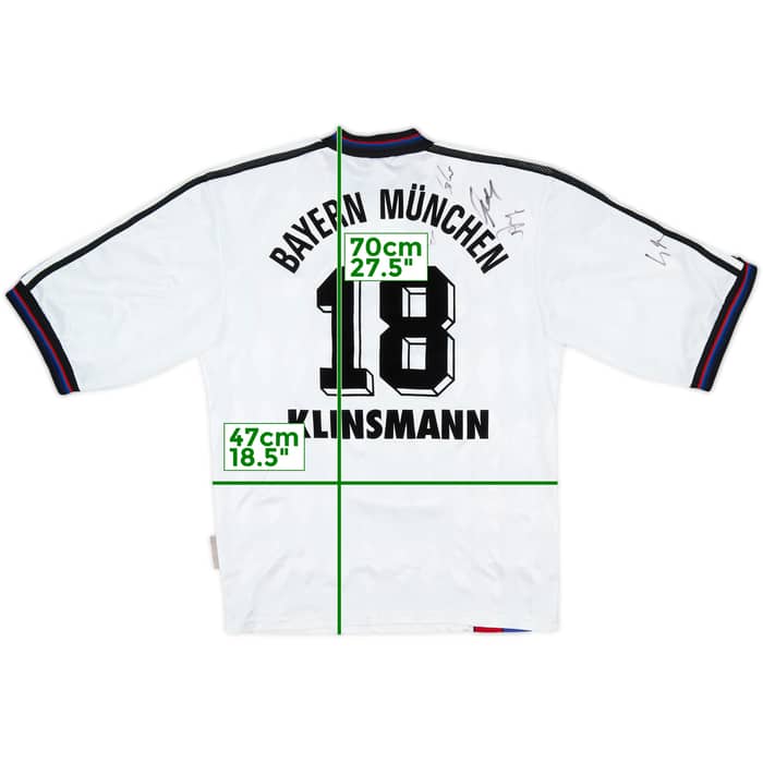 1996-98 Bayern Munich Signed Away Shirt Klinsmann #18 - 8/10 - (S)