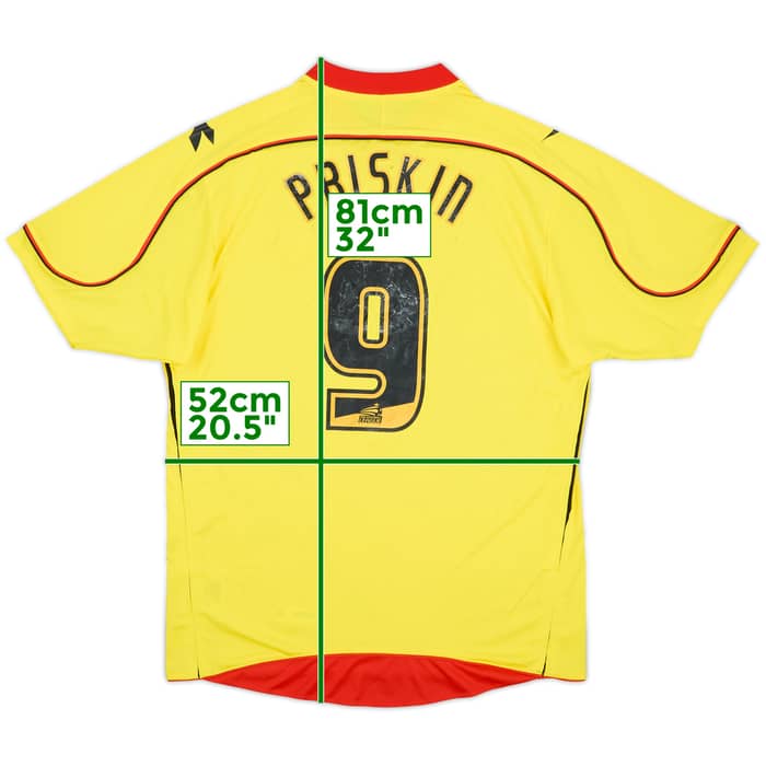2008-09 Watford Squad Signed Home Shirt Priskin #9 - 6/10 - (L)