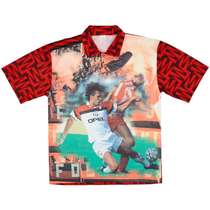 1994-95 AC Milan Paolo Maldini Graphic Fan Shirt Maldini 'Cuore di Drago' #3 - 10/10 - (XL)