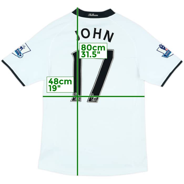 2008-09 Fulham Match Issue Home Shirt John #17