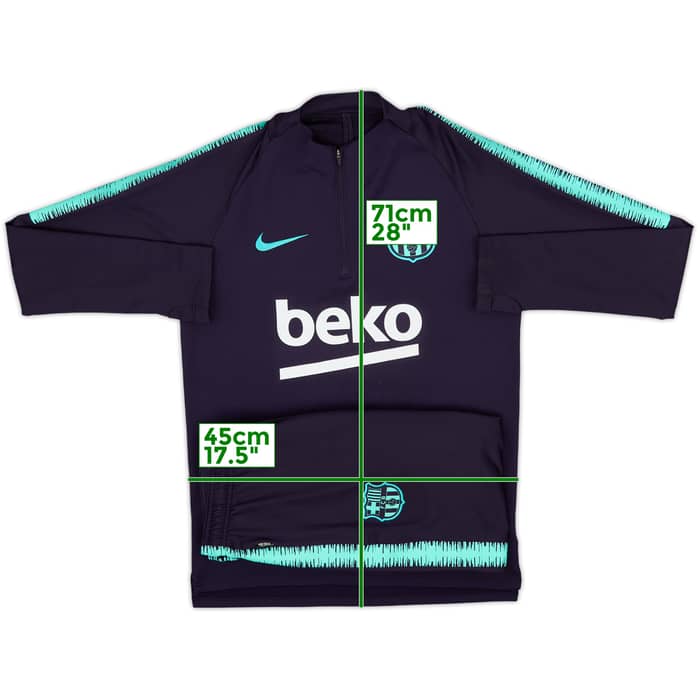 2019-20 Barcelona Nike 1/4 Zip Tracksuit - 8/10 - (S)