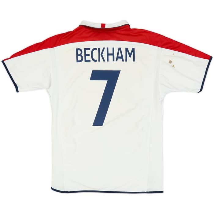 2003-05 England Home Shirt Beckham #7 - 5/10 - (L)