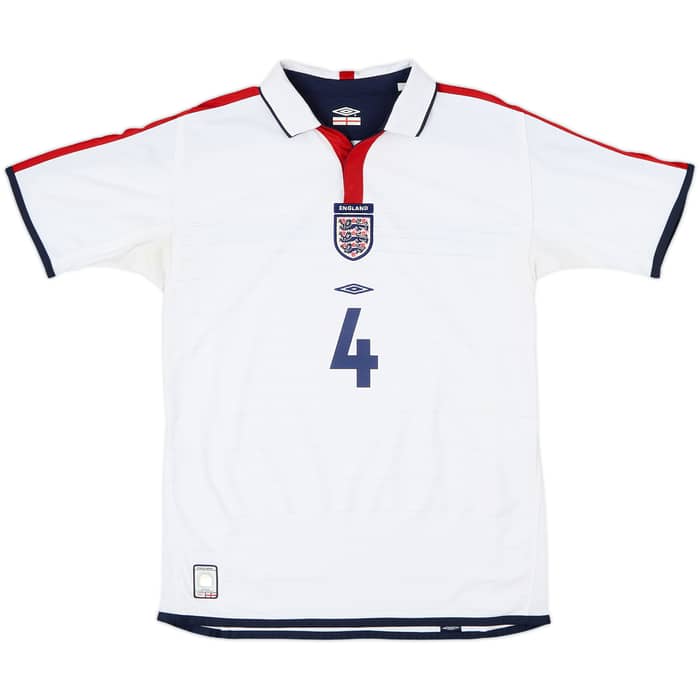 2003-05 England Home Shirt Gerrard #4 - 7/10 - (XL.Boys)