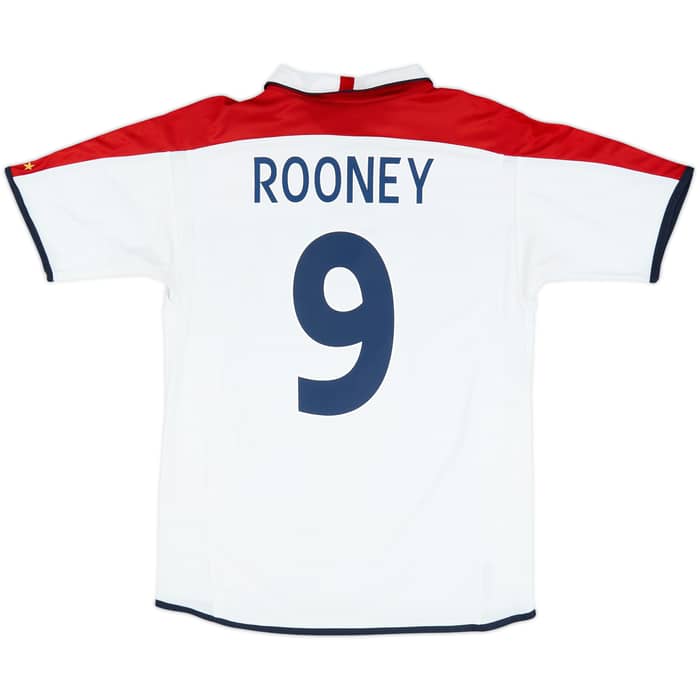 2003-05 England Home Shirt Rooney #9 - 7/10 - (M)