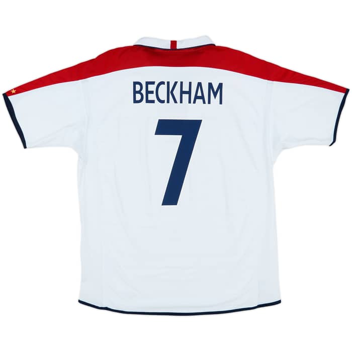 2003-05 England Home Shirt Beckham #7 - 5/10 - (XXL)