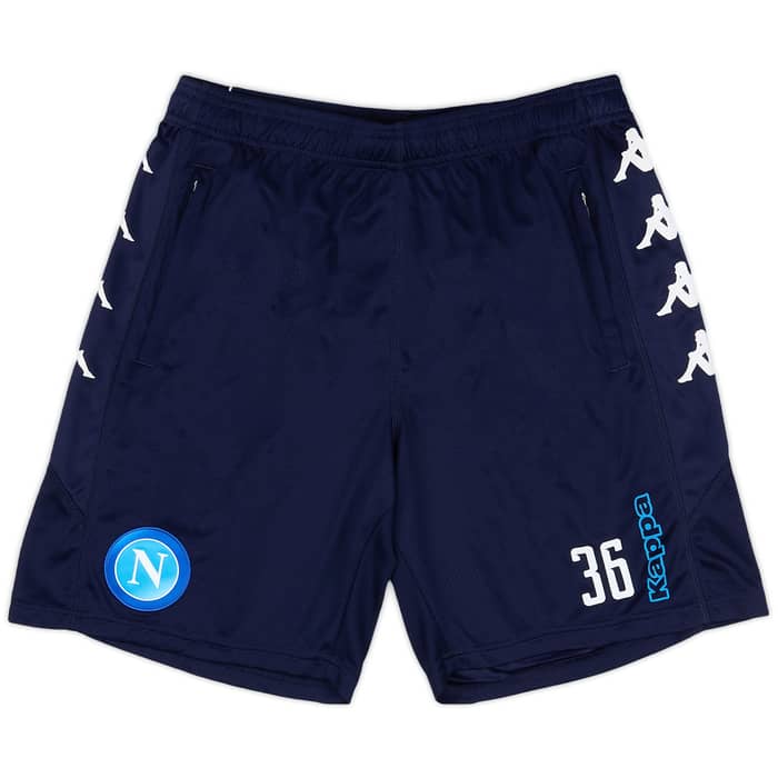 2017-18 Napoli Player Issue Training Shorts # - 5/10