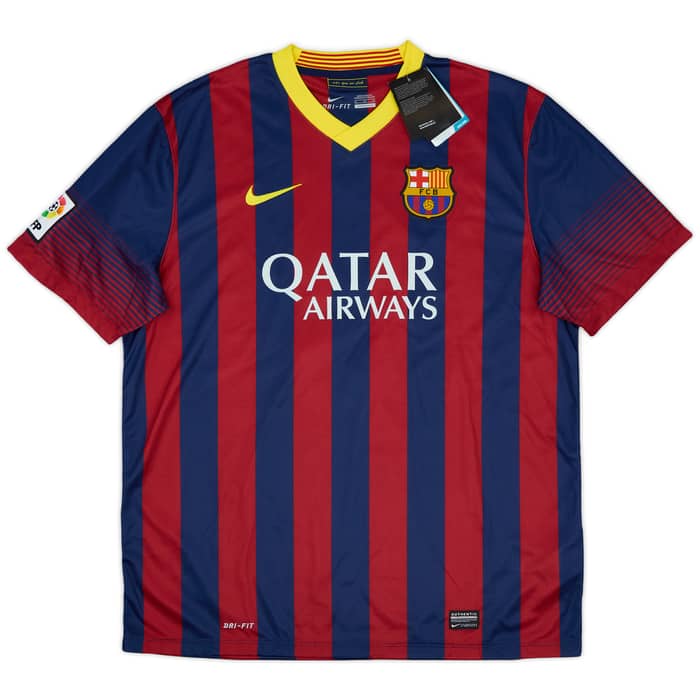2013-14 Barcelona Home Shirt Pique #3 (XL)