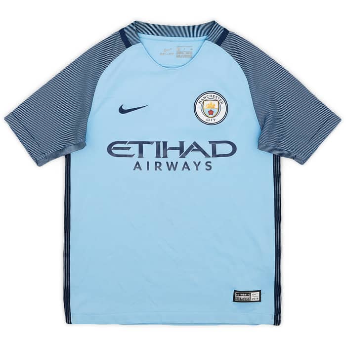 2016-17 Manchester City Home Shirt - 5/10 - (S.Boys)