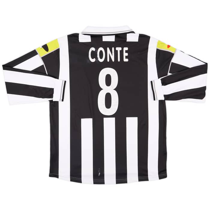 2000-01 Juventus Match Issue Home L/S Shirt Conte #8