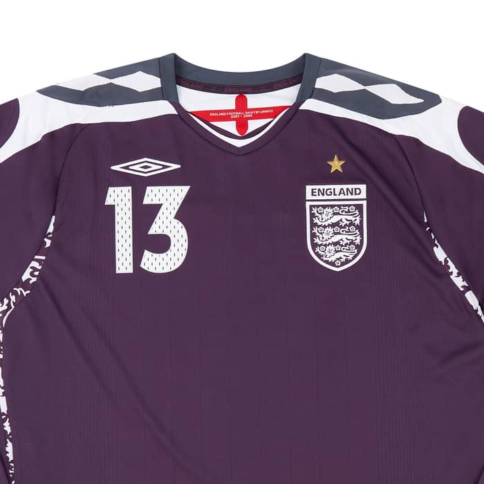 2007 England U-21 Match Issue European Championship GK Shirt Hart #13