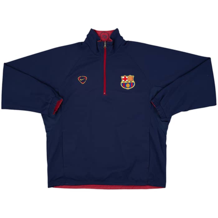 2000-01 Barcelona Nike Reversible 1/2 Zip Track Jacket - 7/10 - (S)