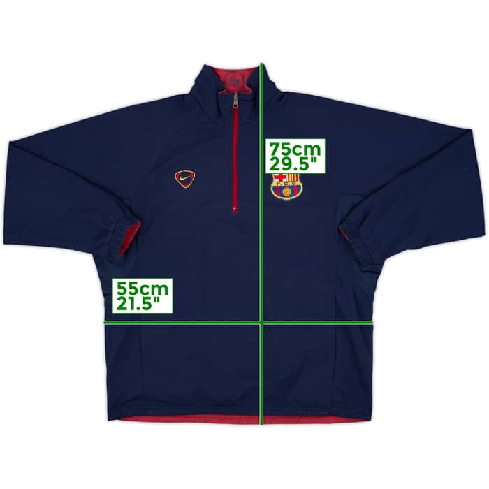 2000-01 Barcelona Nike Reversible 1/2 Zip Track Jacket - 7/10 - (S)