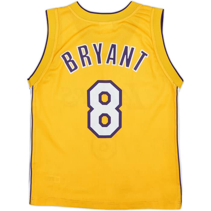 1999-06 LA Lakers Bryant #8 Champion Home Jersey - 4/10 - (XL)