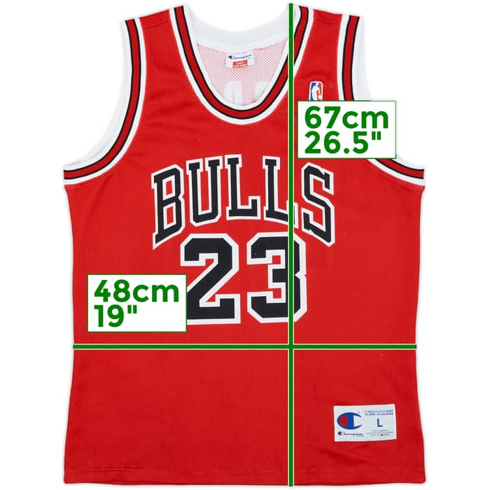 1991-98 Chicago Bulls Jordan #23 Champion Away Jersey - 7/10 - (L.Boys)