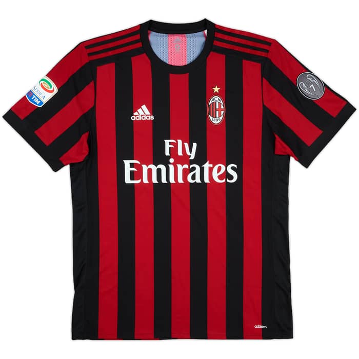 2017-18 AC Milan Match Issue Home Shirt Kalinic #7