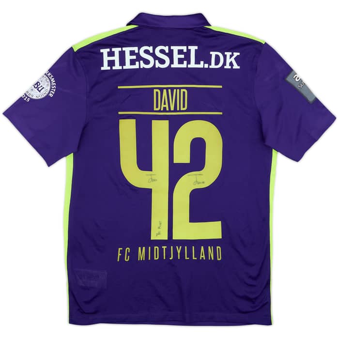 2016-17 FC Midtjylland Match Issue Signed Away Shirt David #42