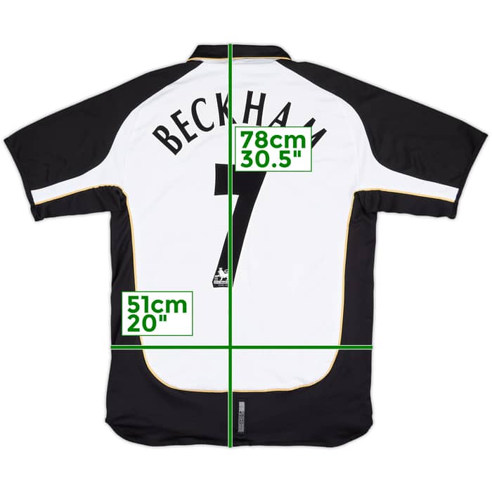 2001-02 Manchester United Centenary Away/Third Shirt Beckham #7 - 8/10 - (L)