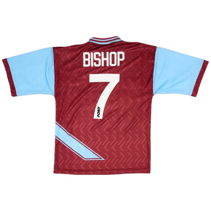 1993-95 West Ham Home Shirt Bishop #7 - 9/10 - (M)