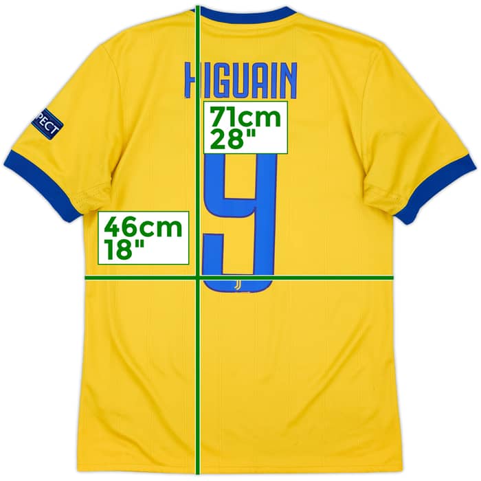 2017-18 Juventus Away Shirt Higuain #9 - 6/10 - (S)