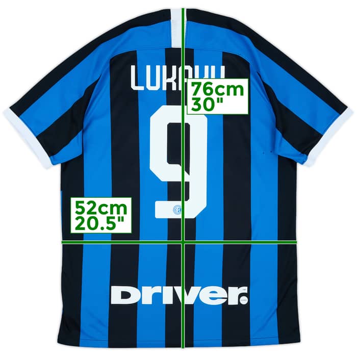2019-20 Inter Milan Home Shirt Lukaku #9 - 7/10 - (L)