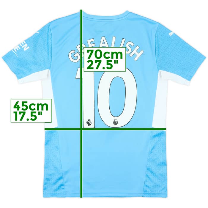 2021-22 Manchester City Home Shirt Grealish #10 - 7/10 - (S)