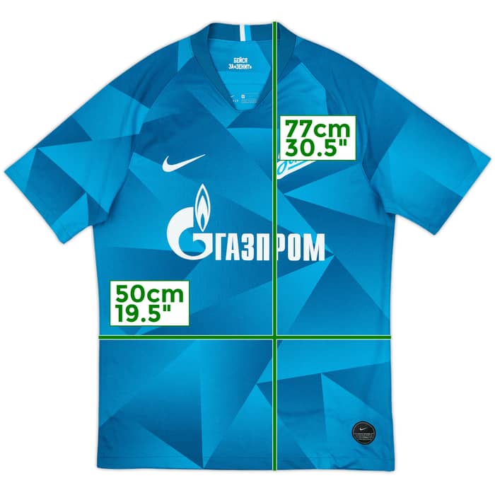 2019-20 Zenit St. Petersburg Home Shirt - 10/10 - (M)