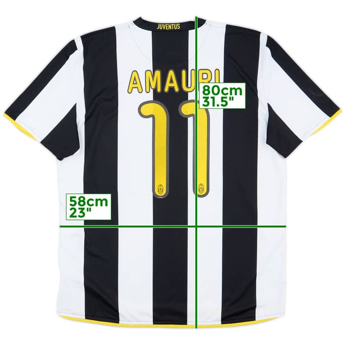 2008-09 Juventus Home Shirt Amauri #11 - 6/10 - (XL)