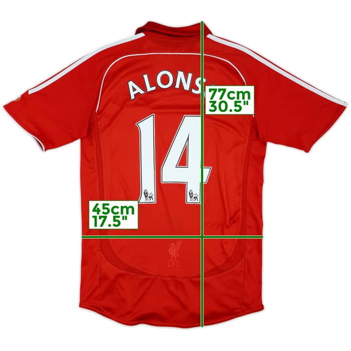 2006-08 Liverpool Home Shirt Alonso #14 - 8/10 - (S)