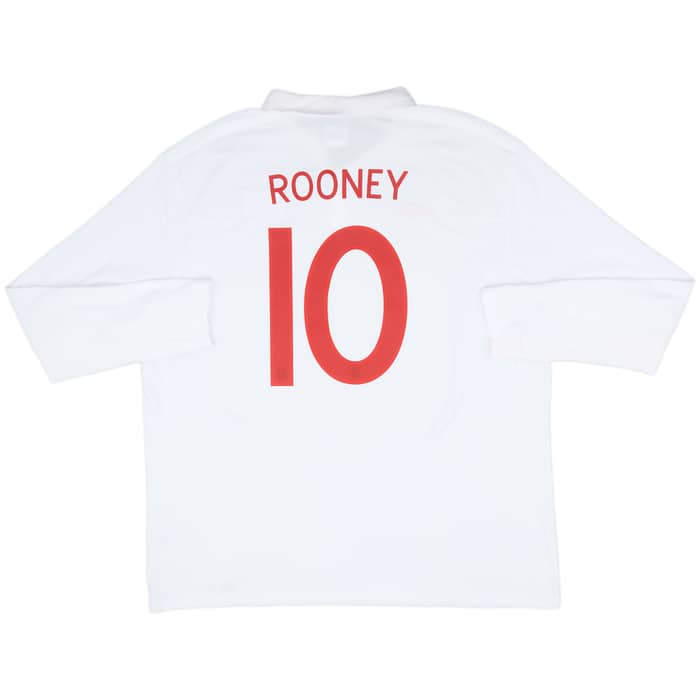 2010-11 England Home L/S Shirt Rooney #10 - 9/10 - (3XL)