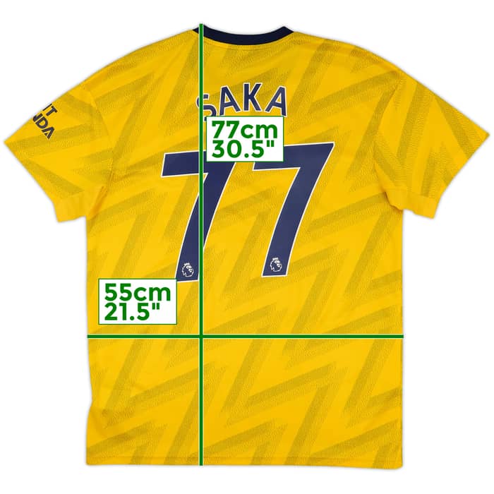 2019-20 Arsenal Away Shirt Saka #77 - 9/10 - (L)
