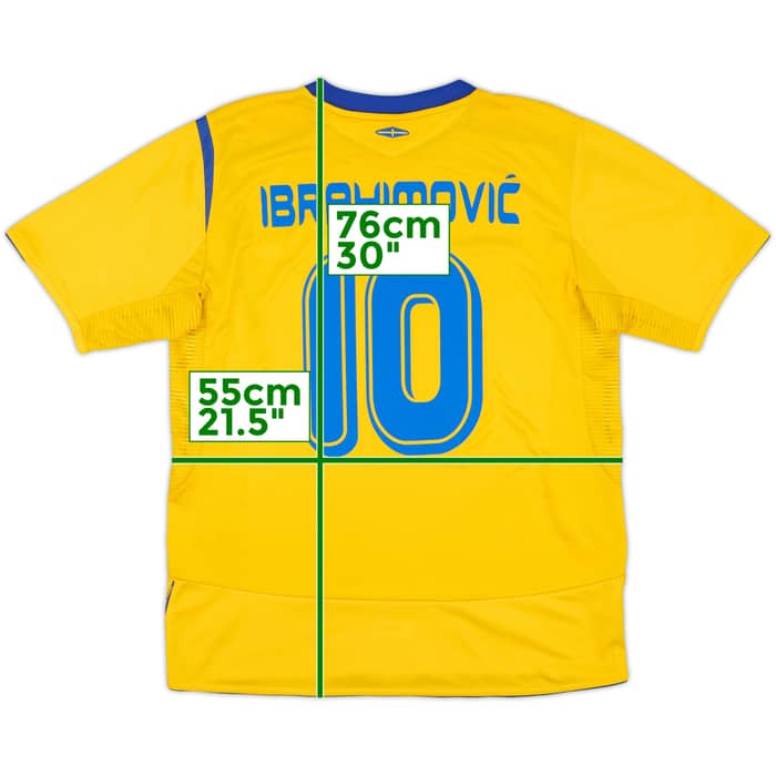 2005-06 Sweden Home Shirt Ibrahimovic #10 - 7/10 - (L)