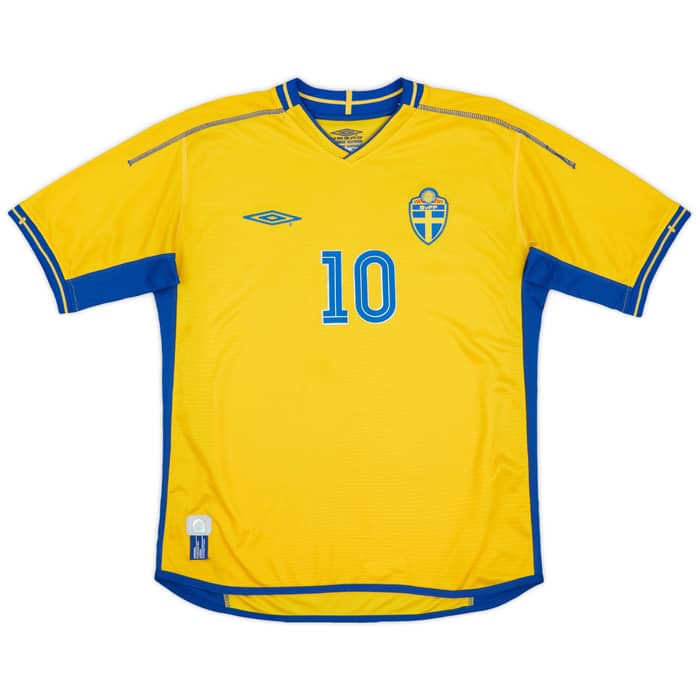 2003-04 Sweden Home Shirt Ibrahimovic #10 - 7/10 - (M)
