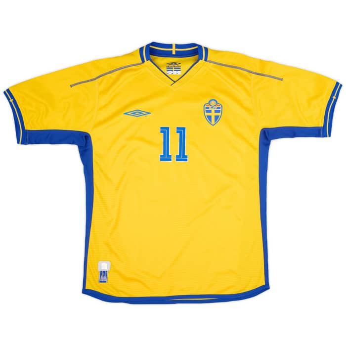 2003-04 Sweden Home Shirt Larsson #11 - 8/10 - (M)
