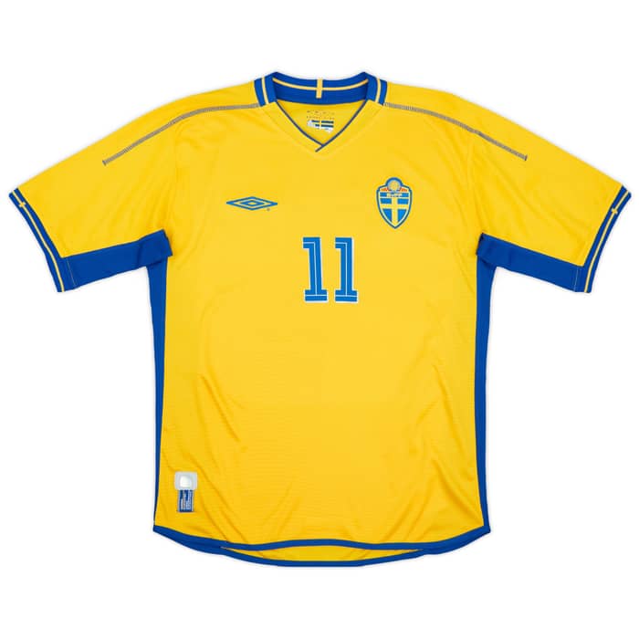 2003-04 Sweden Home Shirt Larsson #11 - 8/10 - (M)