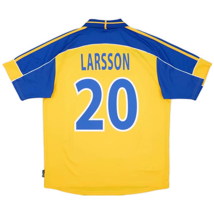 2000-02 Sweden Home Shirt Larsson #20 - 7/10 - (L)