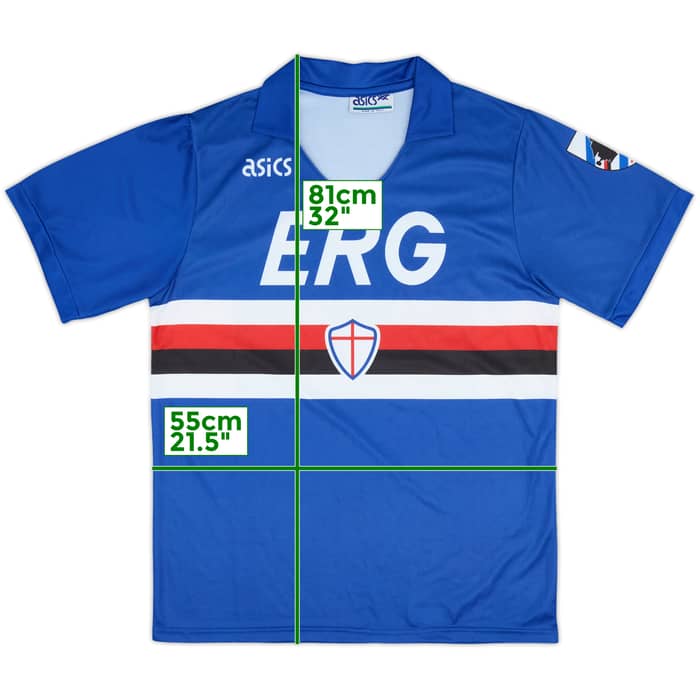 1990-92 Sampdoria Home Shirt - 9/10 - (XL)