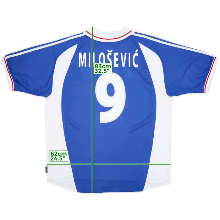 2000-01 Yugoslavia Home Shirt Milosevic #9 - 9/10 - (XL)
