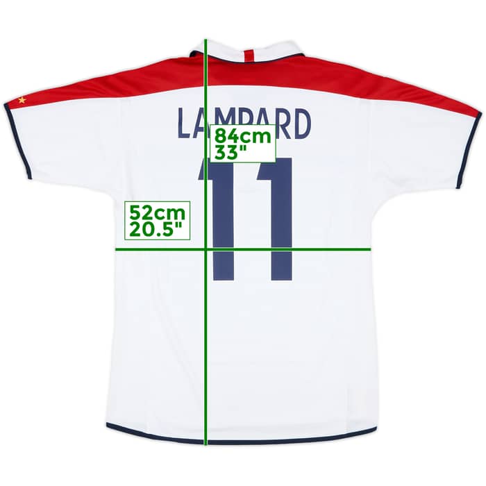 2003-05 England Home Shirt Lampard #11 - 6/10 - (L)
