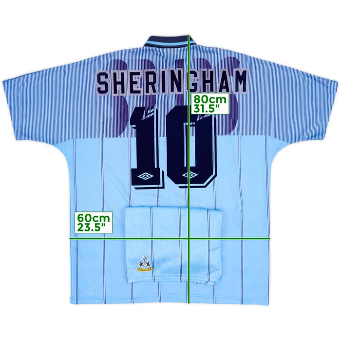 1991-94 Tottenham Third Shirt & Shorts Sheringham #10 - 9/10 - (XL)