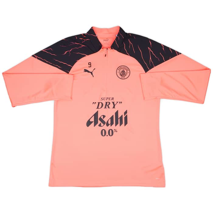 2023-24 Manchester City Player Issue 1/4 Zip Training Top #9 (Haaland) - (XL)