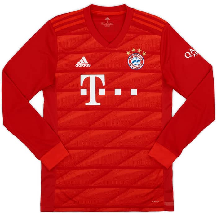 2019-20 Bayern Munich Home L/S Shirt Lewandowski #9 - 9/10 - (S)