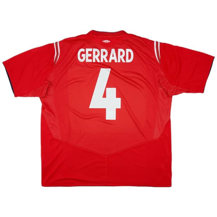 2004-06 England Away Shirt Gerrard #4 - 5/10 - (3XL)