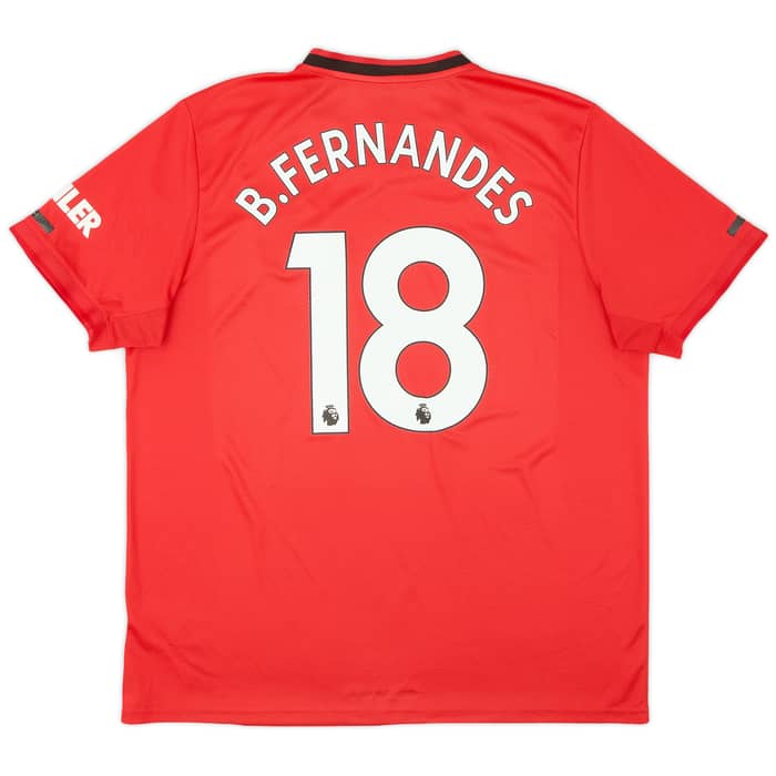 2019-20 Manchester United Home Shirt B.Fernandes #18 - 8/10 - (XL)
