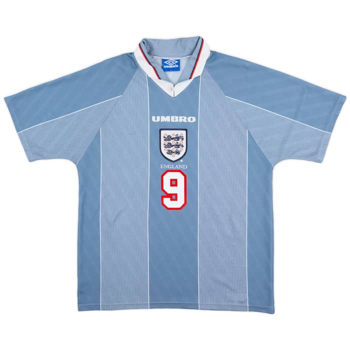 1996-97 England Away Shirt Shearer #9 - 8/10 - (L)