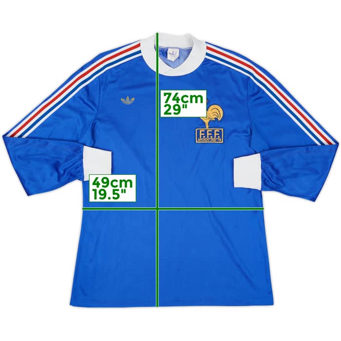 1978-80 France World Cup Home L/S Shirt - 9/10 - (M)