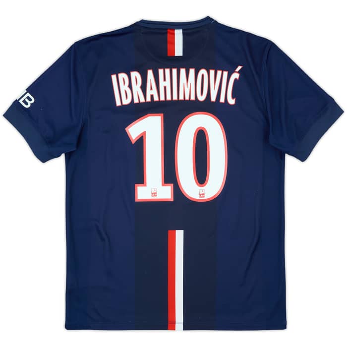 2014-15 Paris Saint-Germain Home Shirt Ibrahimovic #10 - 7/10 - (M)