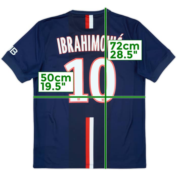 2014-15 Paris Saint-Germain Home Shirt Ibrahimovic #10 - 7/10 - (M)