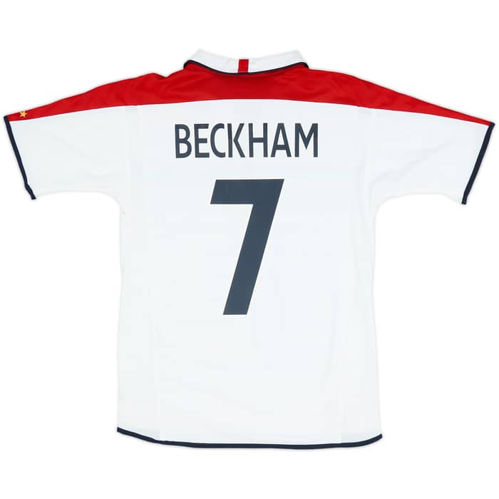 2003-05 England Home Shirt Beckham #7 - 6/10 - (S)