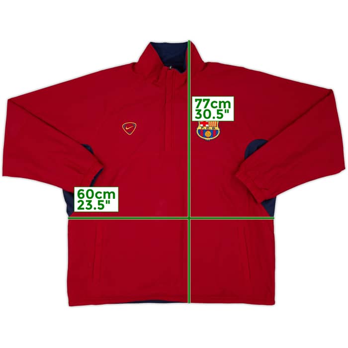 2000-02 Barcelona Nike Reversible 1/4 Zip Drill Top - 7/10 - (M)